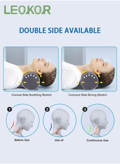 LEOKOR Neck Stretcher, Neck and Shoulder Relaxer,Cervical Pillow for Neck Pain Relief,Memory Foam Neck Stretcher Pillows with Pillowcase,Neck Support Traction Relaxer  - Image 3