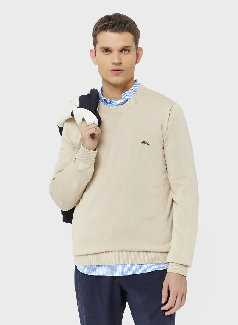 لاكوست Monochrome Crew Neck Sweater
