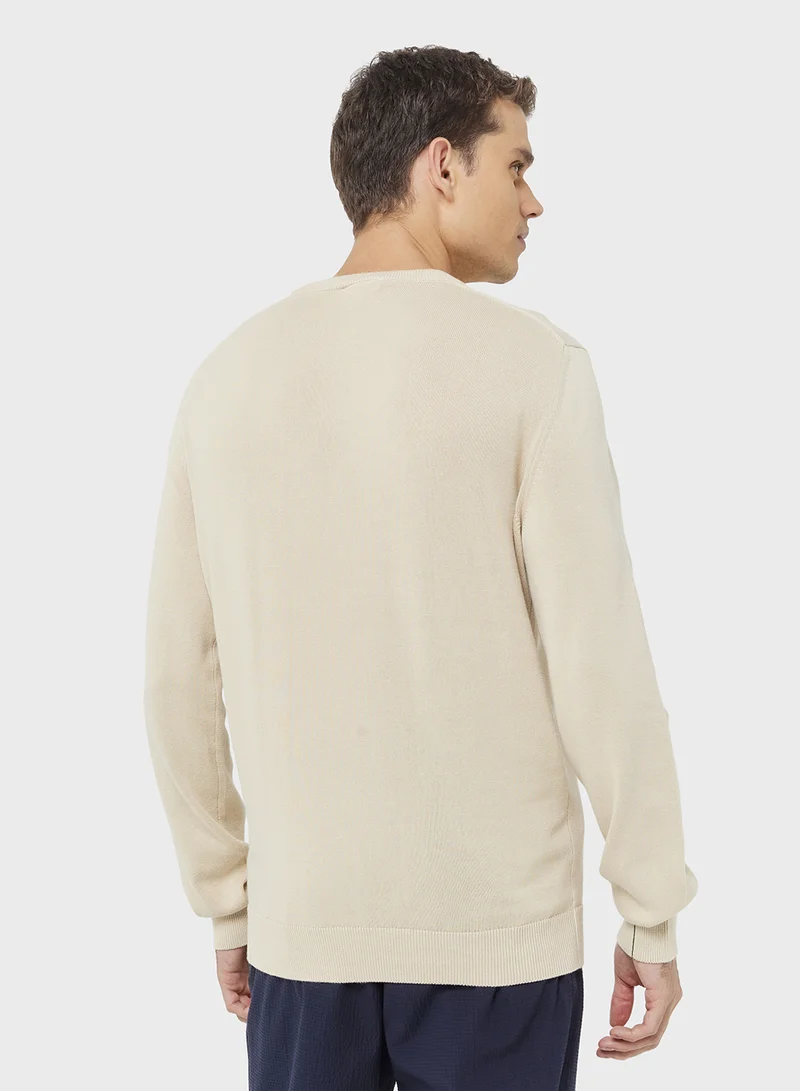 لاكوست Monochrome Crew Neck Sweater