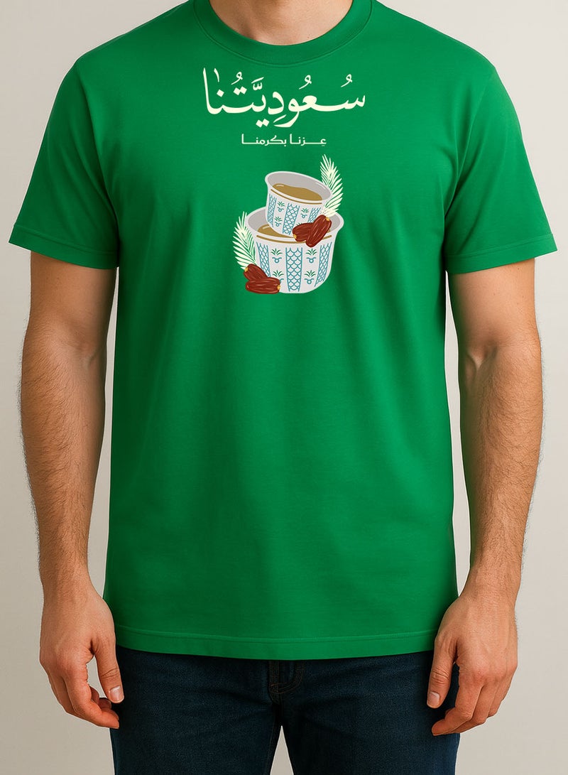 LOWHA Cotton T-Shirt for Saudi National Day or Everyday Saudi Pride Wear for Women & Men - Image 2