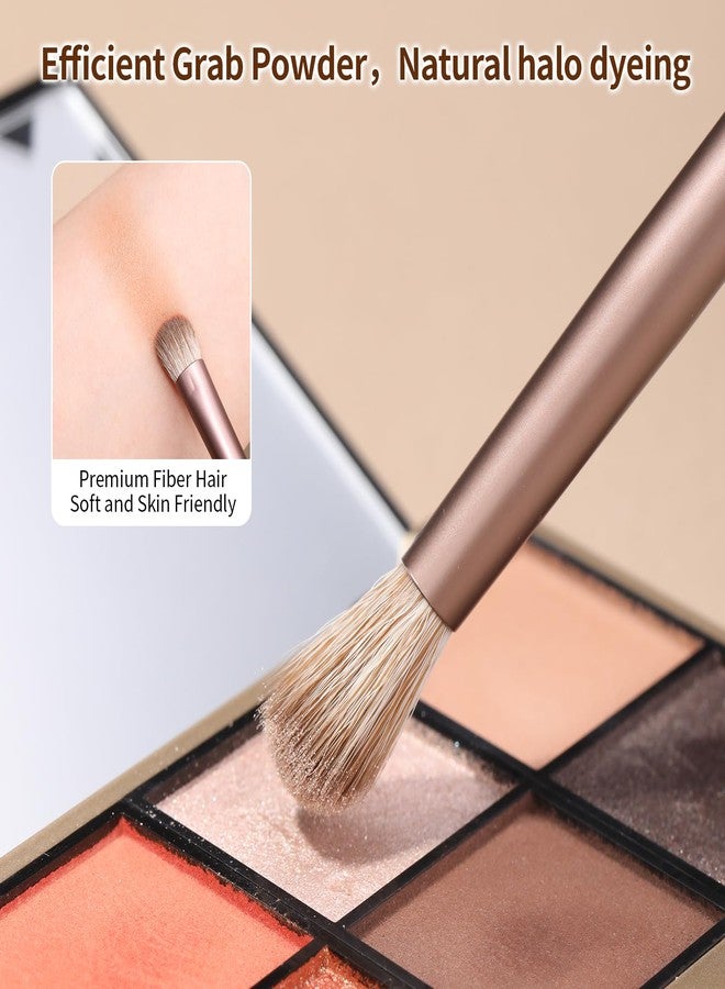 MSQ Eye Makeup Brushes 8pcs Eyeshadow Makeup Brushes Set with Bag Soft Synthetic Hairs for Eyeshadow, Eyeliner, Blending, Concealer, Nose Shadow (Khaki) - Image 5