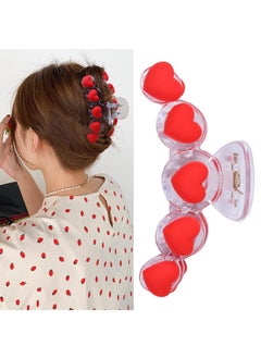 Valentines Day Hair Claw ClipRed Heart Hair Clips for Women Girls Hair Accessories Larger Hair Clamp Clips for Thick and Thin Valentines Day Gift