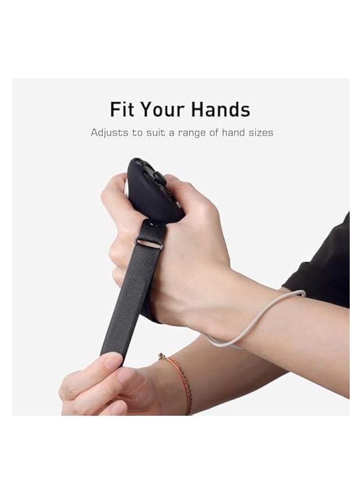 بروماس ملحقات مقابض وحدة التحكم بتصميم بروماس لـ Quest 3، غطاء مقبض سيليكون مع أشرطة مفصل قابلة للتعديل وفتحة إشارة، واقي أغطية وحدات التحكم باللمس VR (أسود) (أسود) - Image 5