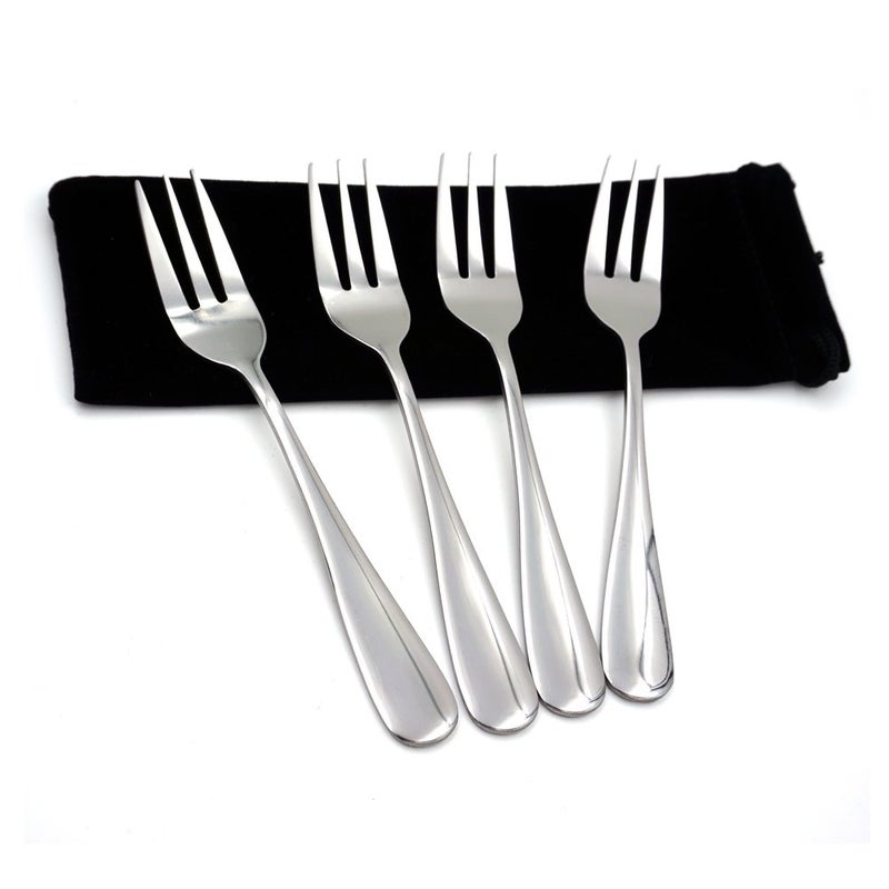 ERCRYSTO Stainless Steel Forks  Salad Forks  Dessert Forks  Appetizer Forks (4Pcs) - Image 4