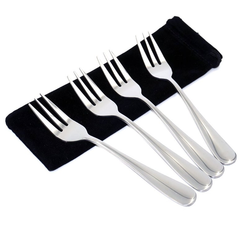 ERCRYSTO Stainless Steel Forks  Salad Forks  Dessert Forks  Appetizer Forks (4Pcs) - Image 3