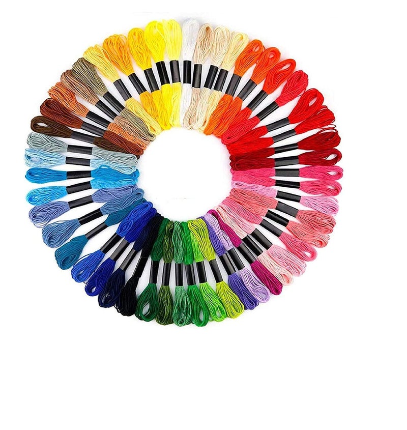 advancedestore advancedestore Cotton Embroidery Threads for Art and Craft Work - Pack of 25 (Multicolour)