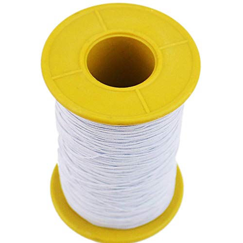 TIHOOD 2PCS 0.5mm Thickness 547 Yard Elastic Thread White - Image 2