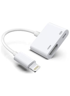 General MFi Certified Lightning Digital AV Adapter iPhone HDMI Adapter to TV HDMI Cable Connector 1080P Sync Screen to TV/HDTV/Monitor/Projector Compatible with iPhone iPad  - Image 1