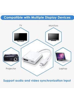 General MFi Certified Lightning Digital AV Adapter iPhone HDMI Adapter to TV HDMI Cable Connector 1080P Sync Screen to TV/HDTV/Monitor/Projector Compatible with iPhone iPad  - Image 2