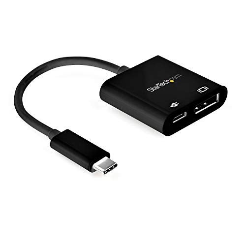 StarTech.com USB C to DisplayPort Adapter with Power Delivery - 8K 60Hz /4K 120Hz USB Type C to DP 1.4 Video Converter w/ 60W PD Pass-Through Charging - HBR3 - Thunderbolt 3 Compatible (CDP2DP14UCPB) - Image 1