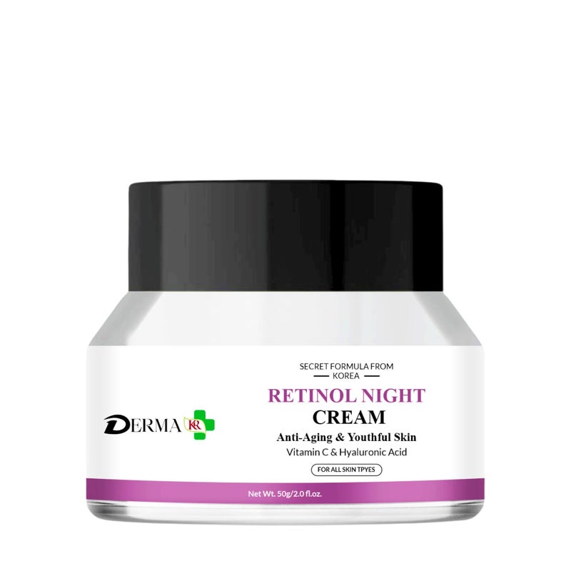 DERMAKR DERMA KR Retinol night cream with vitamin C  hyaluronic acid Face Cream 50g - Image 1