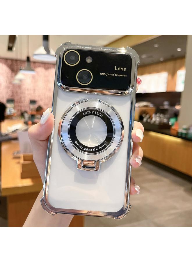 Case For iPhone 14 Plus MagSafe Holder Shockproof TPU Phone Case with Lens Film