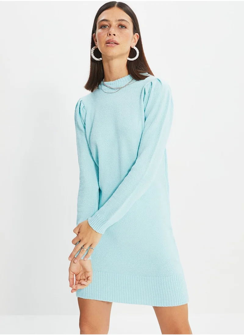 trendyol Puff Sleeve High Neck Dress