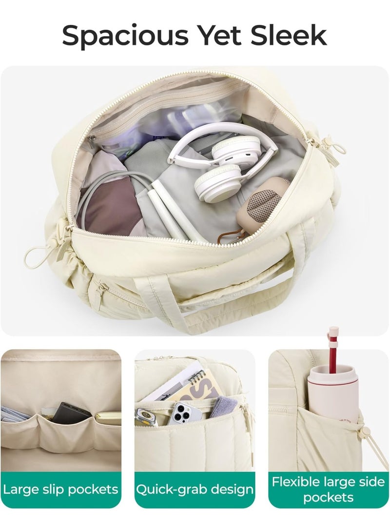 Arabest Gym Bag for Women, Duffle Bag for Travel with Wet Pocket, Lightweight Carry on Weekender Duffel, Water Resistant - Image 3