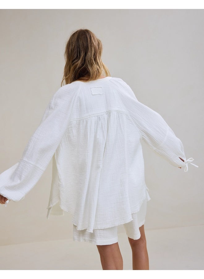 Aerie - Aerie Daybreak Cover Up Shirt - Image 1
