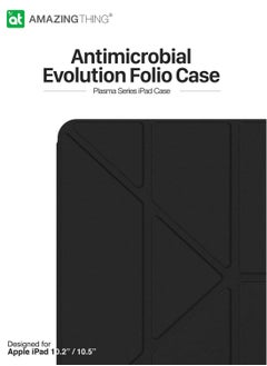 Antimicrobial Evolution Folio Smart Case Cover for Apple iPad 10.2 inch /iPad 10.5 inch with Apple Pencil Storage - Black - pzsku/ZB1D3391D116AB7A8A921Z/45/_/1654347901/9a849b81-7938-4f66-a62c-103b9acba49f