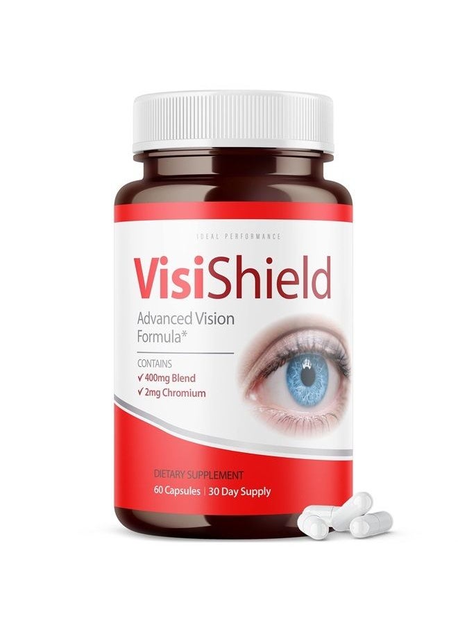 IDEAL PERFORMANCE - Visishield Advanced Vision Formula for Eyes Supplement Pills Vitamins (60 Capsules) - Image 1