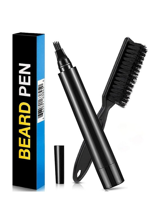 BANCROFT Beard Pencil Filler for Men BY BANCROFT | with Bristle Beard Brush | Natural Enhancer Fill | Barber Pencil Mustache Kit for Men | Long Lasting Waterproof Filler with Micro-fork Tip | Beard- Moustache - Image 1