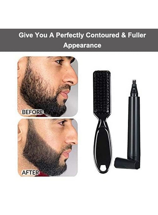 BANCROFT Beard Pencil Filler for Men BY BANCROFT | with Bristle Beard Brush | Natural Enhancer Fill | Barber Pencil Mustache Kit for Men | Long Lasting Waterproof Filler with Micro-fork Tip | Beard- Moustache - Image 4