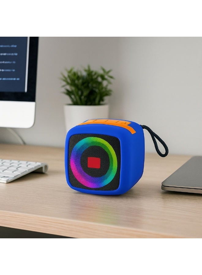 Haino Teko S22 Portable Bluetooth Speaker with RGB Lighting, Long Battery Life, FM Radio, and Memory Card Support - Image 5