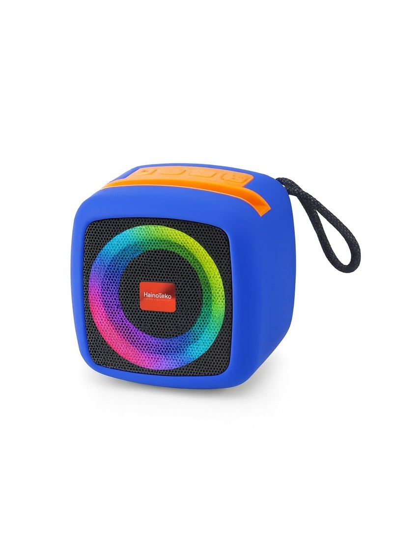 Haino Teko S22 Portable Bluetooth Speaker with RGB Lighting, Long Battery Life, FM Radio, and Memory Card Support - Image 1