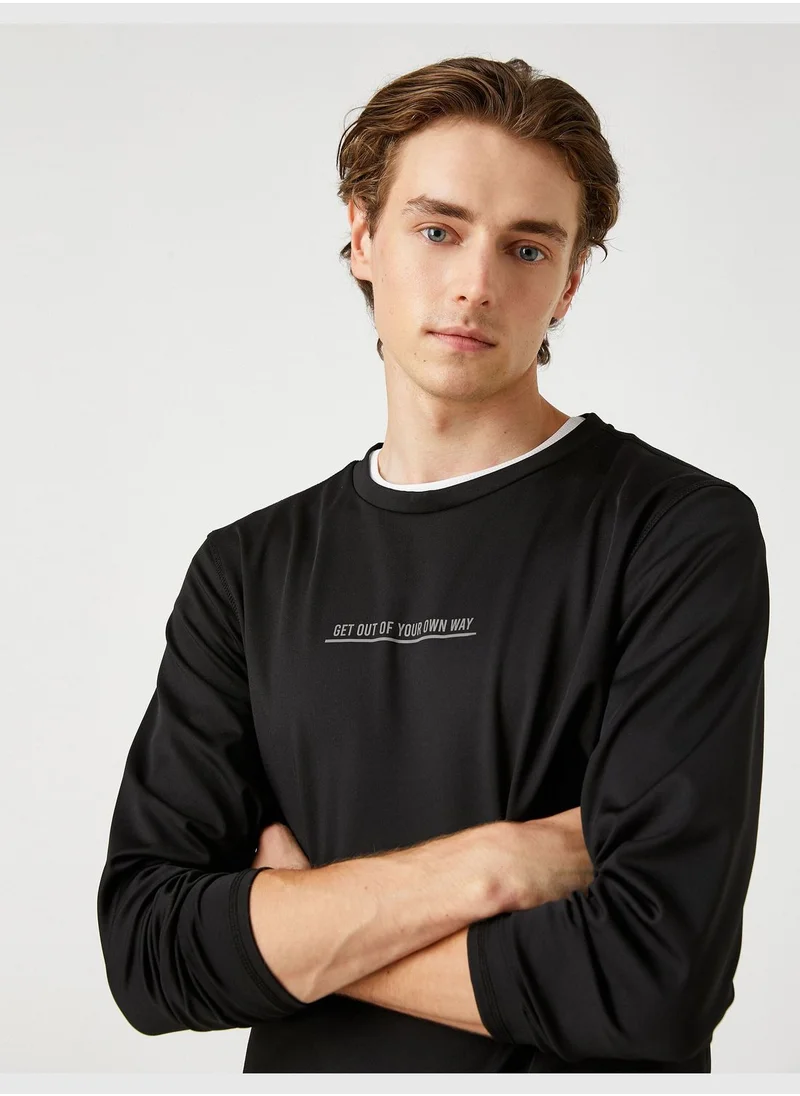 KOTON Printed Basic Sweatshirt