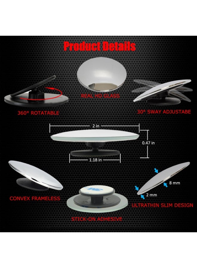 Am-BSM01 Adjustabe HD Glass Convex Wide Angle Rear View Car - Image 5