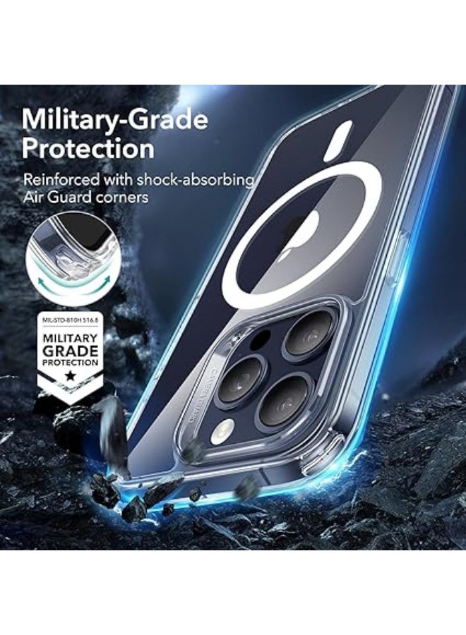 erorex iPhone 15 Pro Max Case, Compatible with MagSafe, Military-Grade Protection, Yellowing Resistant, Scratch-Resistant Back, Magnetic Phone Cover for iPhone 15 Pro Max, Classic Series, Clear - Image 5