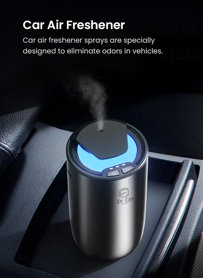Dr Zayscent Dr. Zay Scent Car Scent Diffuser – Waterless Essential Oil Spray, Sophisticated Design, AI Motion Sensor Auto ON/OFF, Metal Body, 10–50ml, 45m³ Coverage, CE/RoHS/FCC Certified (BLACK)  - Image 3