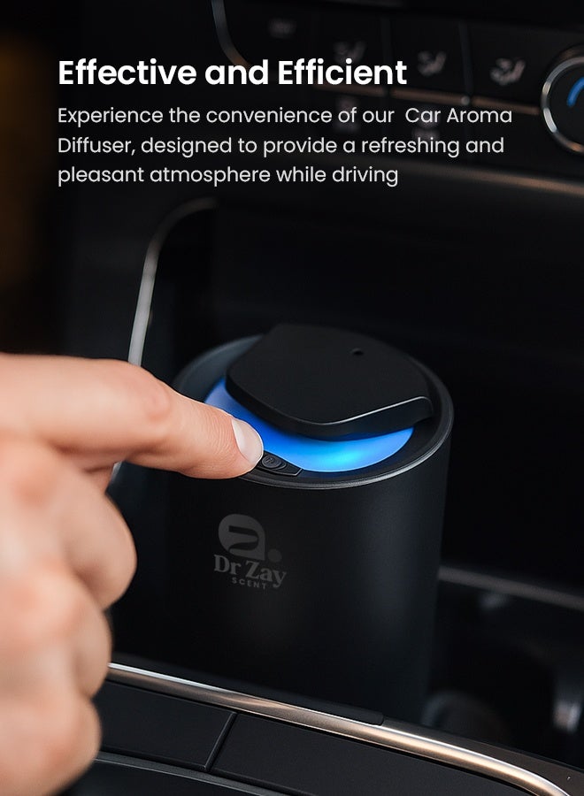 Dr Zayscent Dr. Zay Scent Car Scent Diffuser – Waterless Essential Oil Spray, Sophisticated Design, AI Motion Sensor Auto ON/OFF, Metal Body, 10–50ml, 45m³ Coverage, CE/RoHS/FCC Certified (BLACK)  - Image 4
