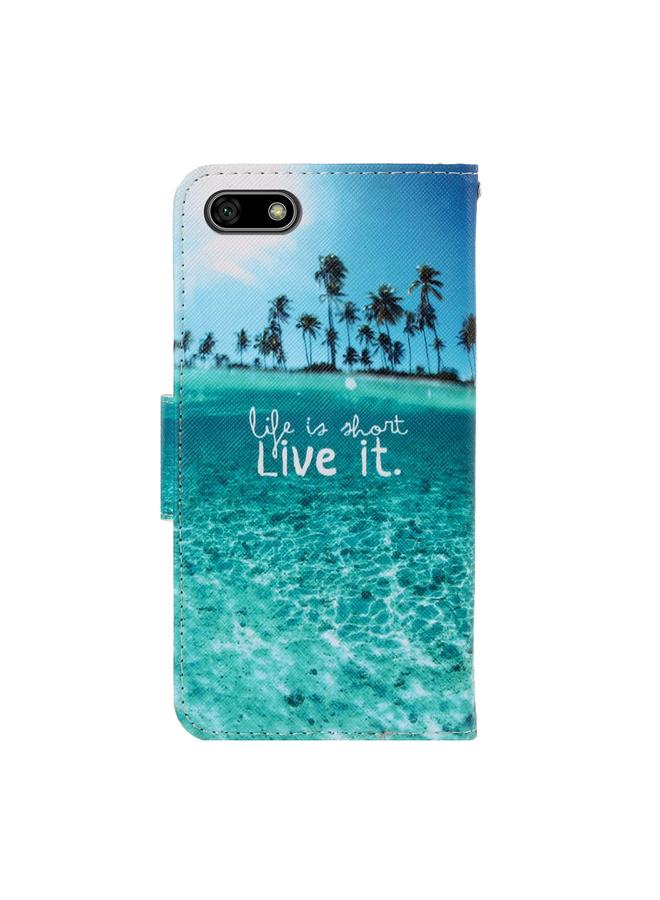 The Bros Phone Case For Huawei Y5 2018 3D Colored Drawing Horizontal Flip PU Leather Phone Case with Holder & Card Slots & Wallet - Image 3