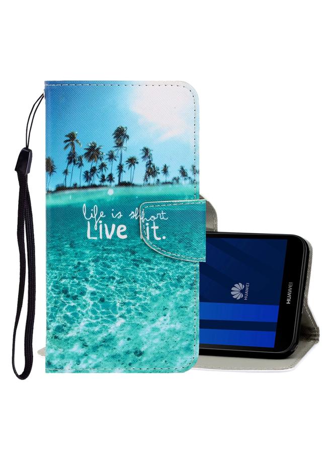 The Bros Phone Case For Huawei Y5 2018 3D Colored Drawing Horizontal Flip PU Leather Phone Case with Holder & Card Slots & Wallet - Image 1