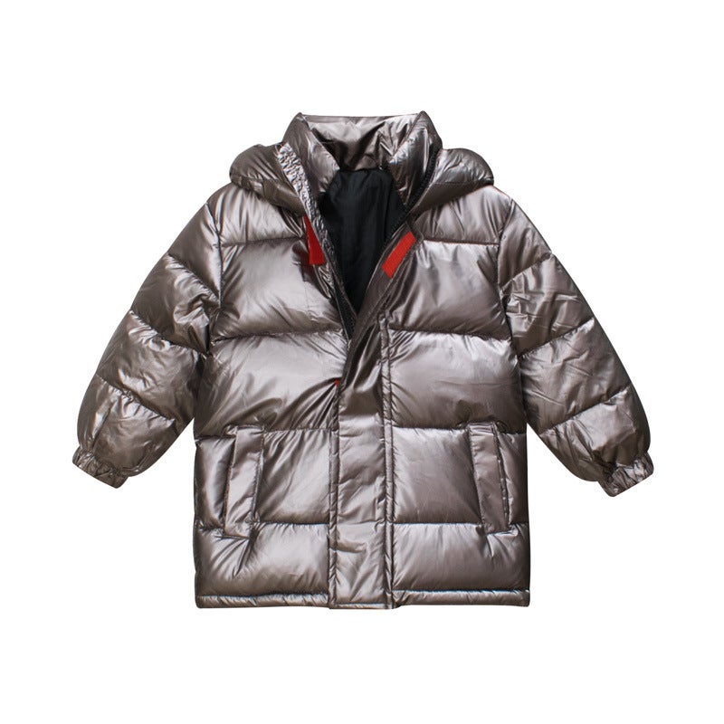 Korean version of childrens clothing autumn and winter new childrens cotton-padded jacket boys coat thickened baby clothes manufacturers supply a generation of hair YR237 Grey  - Image 1