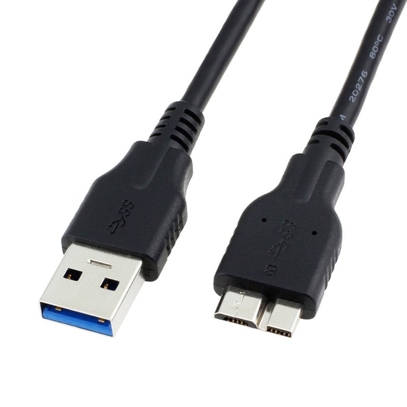 QCEs USB 3.0 Cable, USB 3.0 A Male to Micro B Cable 3.3FT Cord Compatible with WD My Passport and Elements Portable External Hard Drive, Toshiba, Seagate, Samsung Galaxy S5, Note 3 - Image 1