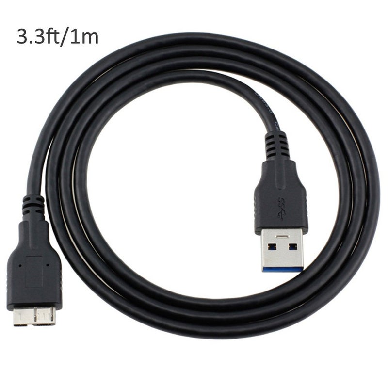 QCEs USB 3.0 Cable, USB 3.0 A Male to Micro B Cable 3.3FT Cord Compatible with WD My Passport and Elements Portable External Hard Drive, Toshiba, Seagate, Samsung Galaxy S5, Note 3 - Image 3