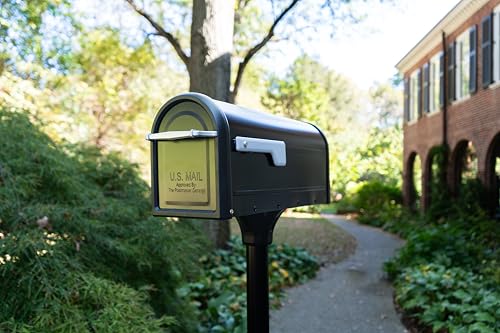 Architectural Mailboxes Chadwick Galvanized Steel Post Mount Mailbox, 8950B-10, Black, Medium Capacity - Image 2