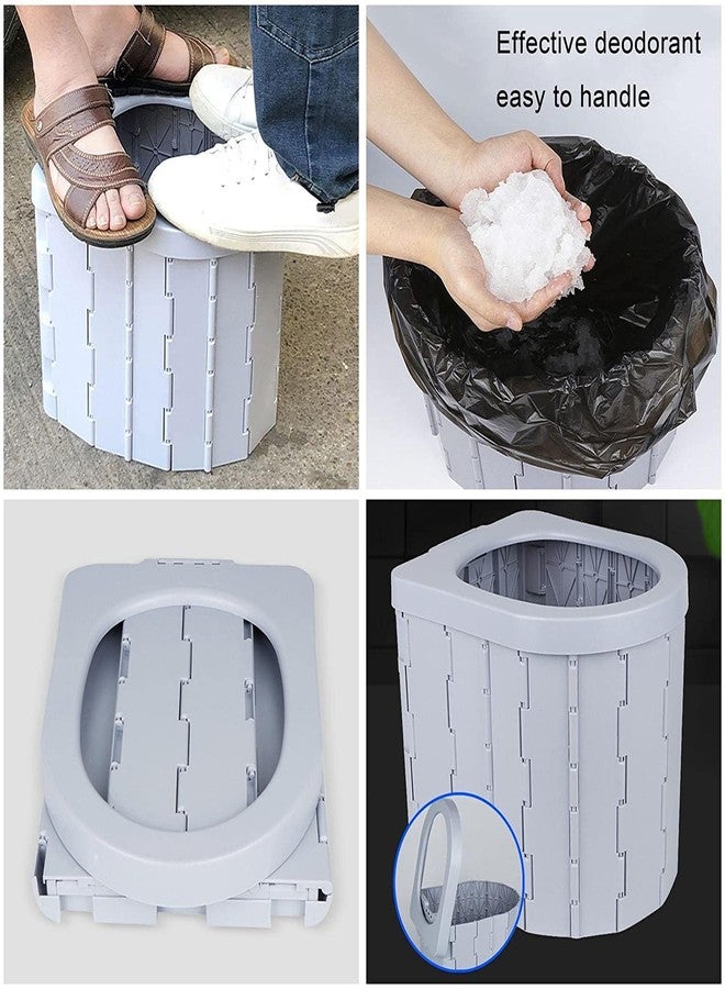 Ndola Portable Camping Toilet with Lid and Toilet Paper Holder, Porta Potty for Adults with Carry Bag for Camping, Hiking, Fishing, Long Trips, Beach - Image 4