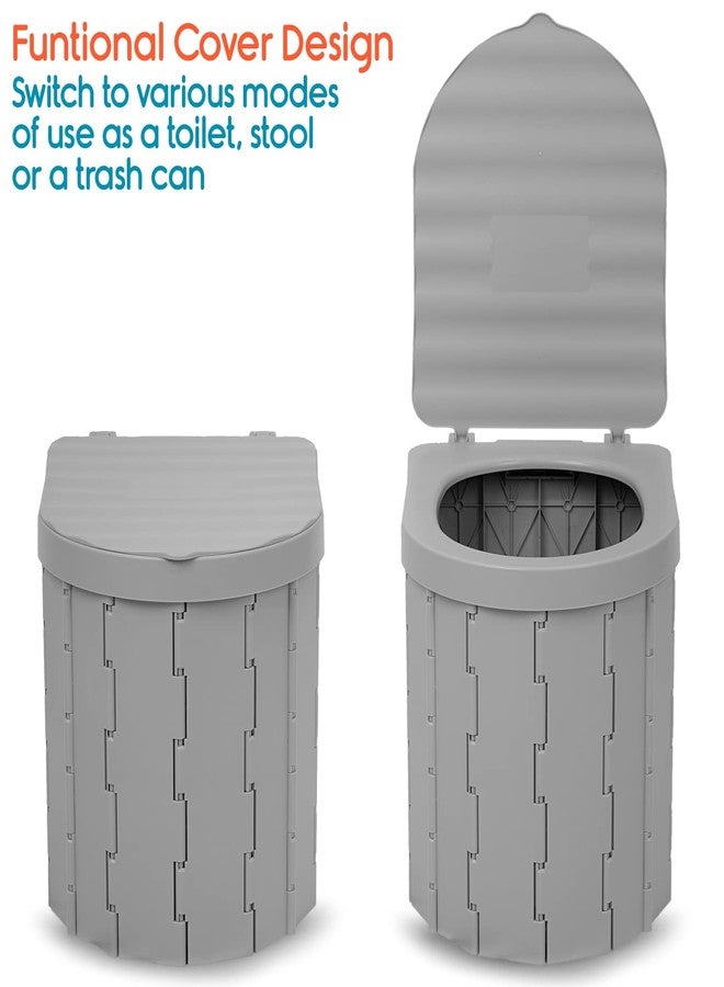 Ndola Portable Camping Toilet with Lid and Toilet Paper Holder, Porta Potty for Adults with Carry Bag for Camping, Hiking, Fishing, Long Trips, Beach - Image 2