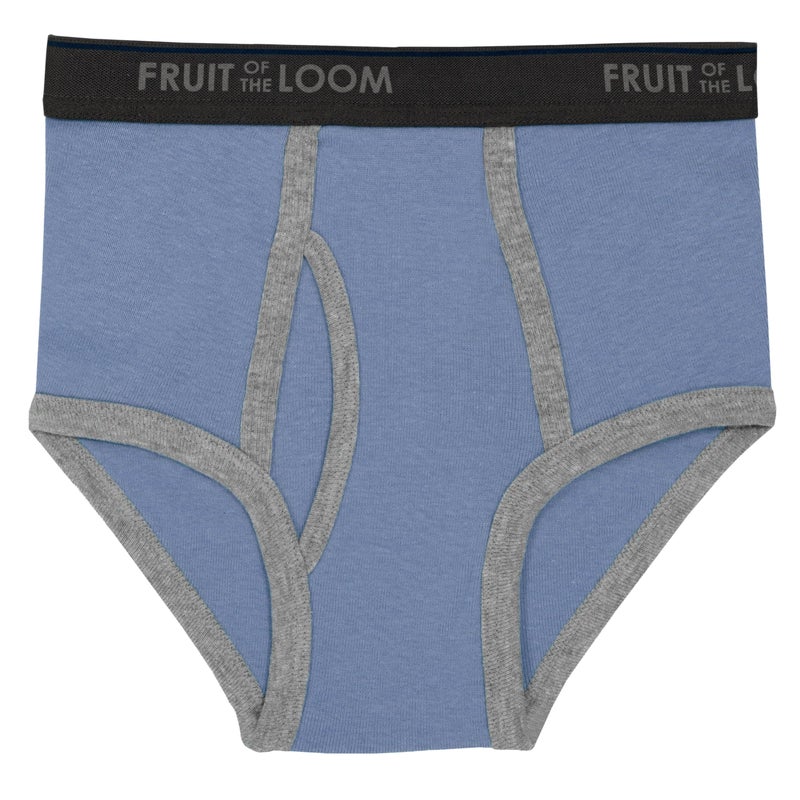 Fruit of the Loom Big Tag Free Cotton Briefs (Assorted Colors), Boys â€“ 10 Pack â€“ Blue/Grey/Red, Large - Image 3