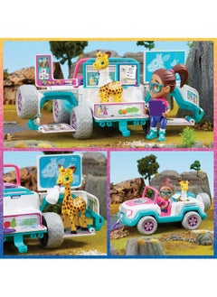 Goliath Vet Squad Yara & 4x4, Safari Expedition, 3 Inch Articulated Vet Figure with Vehicle, pet and Accessories  - Image 5