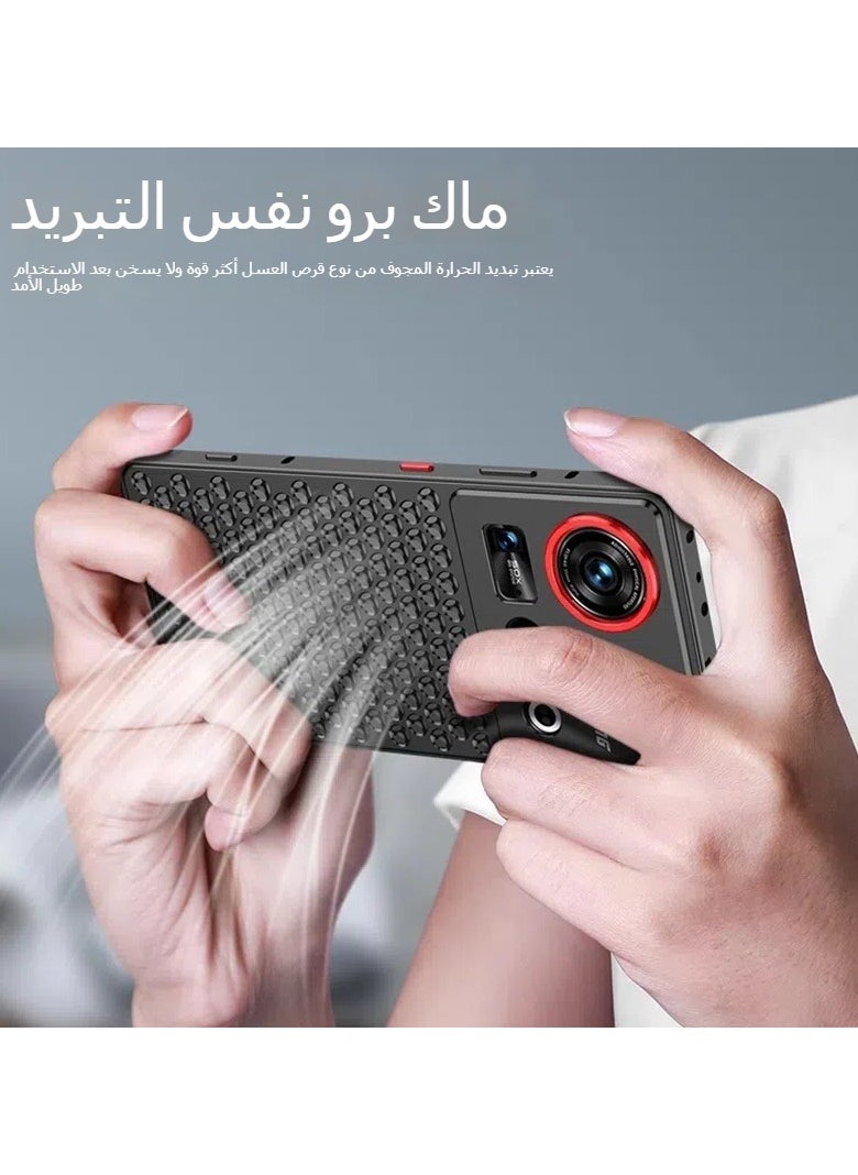General Compatible with ZTE Nubia Z70 Ultra Case luxury honeycomb hole heat dissipation aluminum alloy metal frame heat dissipation cover anti-shock back cover  - Image 3