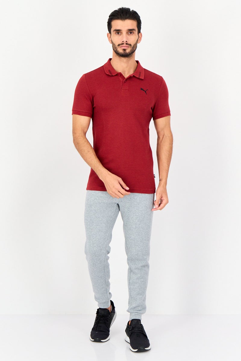 PUMA Men Slim Fit Short Sleeve Outdoor Polo Shirt, Maroon - Image 4