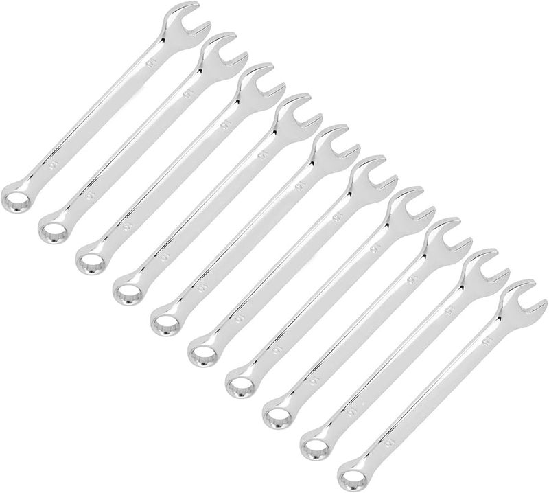 10Pcs Ratcheting Wrench Set Chrome Vanadium Steel 10mm Professional Mechanics - Image 3