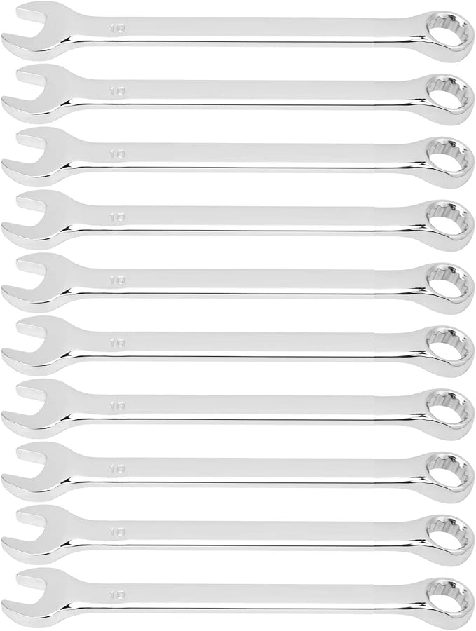 10Pcs Ratcheting Wrench Set Chrome Vanadium Steel 10mm Professional Mechanics - Image 2