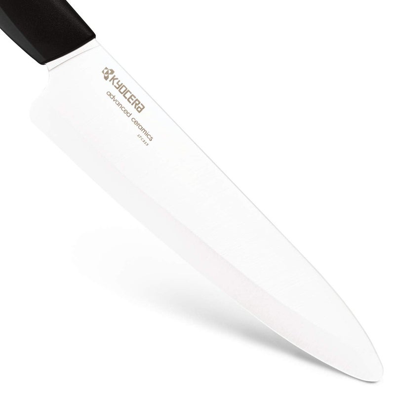 Kyocera’s Revolution 4-Piece Ceramic Knife Set: Ceramic Chef Knife For Your Cooking Needs, 7" Chef's Santoku, 5.5" Santoku, 4.5" Utility & 3" Paring Knives, Black/White - Image 2