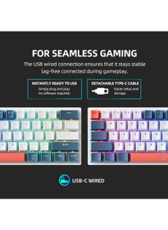 MACHENIKE 61 Keys Wired Gaming Keyboard Mini Mechanical Keyboard Hot-Swappable With Brown Switch RGB Backlit  - Image 4