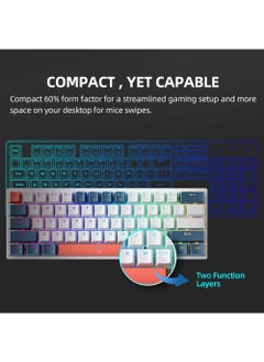 MACHENIKE 61 Keys Wired Gaming Keyboard Mini Mechanical Keyboard Hot-Swappable With Brown Switch RGB Backlit  - Image 2