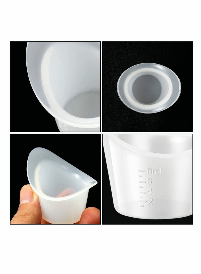 واي آند دي Eye Wash Bath Kit Silicone Cup, 13PCS Flush Cleansing Flushing Rinse Cups with Calibration for Refresh Clean Tired Eyes  - Image 4