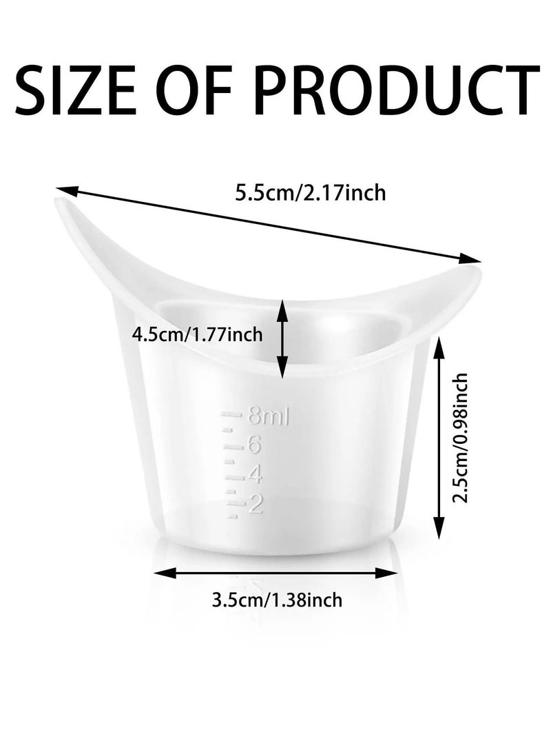 واي آند دي Eye Wash Bath Kit Silicone Cup, 13PCS Flush Cleansing Flushing Rinse Cups with Calibration for Refresh Clean Tired Eyes  - Image 2