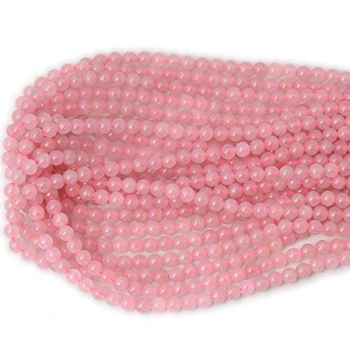 CHEAVIAN 60PCS 6mm Natural Rose Quartz Gemstone Round Loose Bead Pink Crystal for Jewelry Making 1 Strand 15" - Image 3